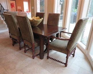 Dining table and chairs