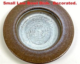 Lot 18 Edwin and Mary Scheier Small Low Bowl Dish. Decorated. 