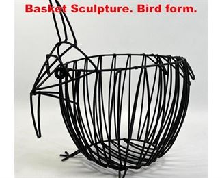 Lot 25 JOHN H. RISLEY Wire Basket Sculpture. Bird form. 