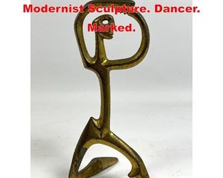 Lot 69 Frederick Weinberg Modernist Sculpture. Dancer. Marked.