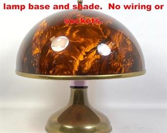 Lot 77 GABRIELLA CRESPI style lamp base and shade. No wiring or sockets. 