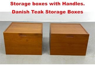 Lot 101 2 POUL HUNDEVAD Storage boxes with Handles. Danish Teak Storage Boxes