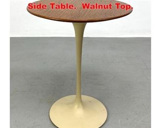 Lot 108 EERO SAARINEN for Knoll Side Table. Walnut Top. 