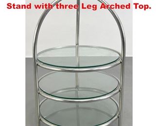 Lot 111 Quality Three Tier table Stand with three Leg Arched Top. 