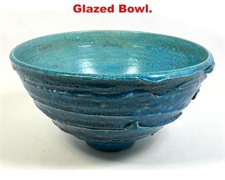 Lot 137 Italian Style Blue Glazed Bowl. 