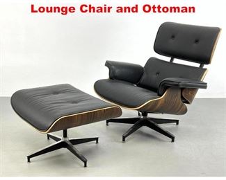 Lot 161 Contemporary Eames Style Lounge Chair and Ottoman