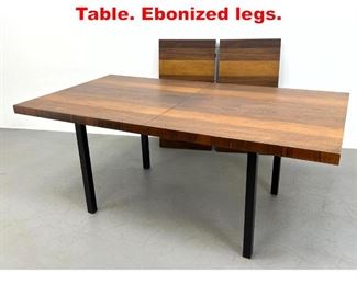 Lot 172 Milo Baughman Dining Table. Ebonized legs.