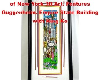 Lot 175 CHARLES FAZZINO A Slice of New York 3D Art. Features Guggenheim. Empire State Building with King Ko