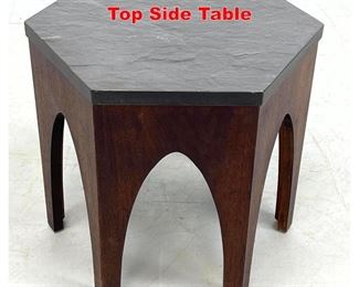 Lot 197 Harvey Probber Style Slate Top Side Table
