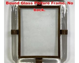 Lot 228 Italian SEGUSO Style Brass Bound Glass Picture Frame. No back. 