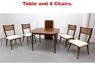 Lot 242 5pc FURNETTE Dining Set. Table and 4 Chairs. 