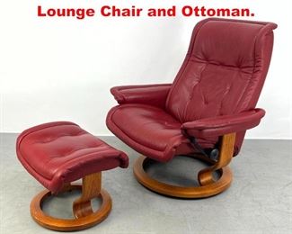Lot 243 EKORNES Stressless Lounge Chair and Ottoman. 