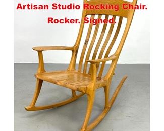 Lot 252 WAYNE WESTFALL 1988 Artisan Studio Rocking Chair. Rocker. Signed.