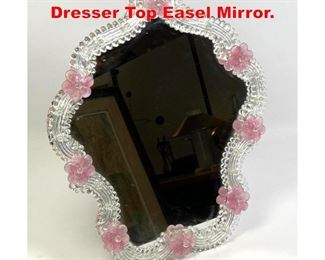 Lot 255 Italian Venetian Glass Dresser Top Easel Mirror. 