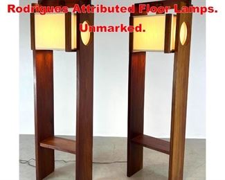 Lot 272 Pair of Brazilian Sergio Rodrigues Attributed Floor Lamps. Unmarked.