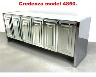 Lot 274 1970s ELLO Mirrored Front Credenza model 4850. 