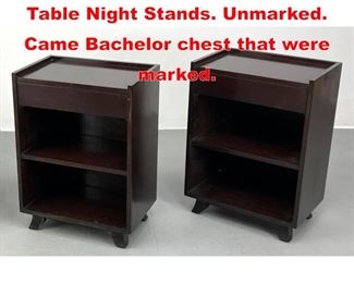 Lot 281 Pair Herman Miller Side Table Night Stands. Unmarked. Came Bachelor chest that were marked. 