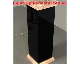 Lot 285 80s Modern Lucite Acrylic Light Up Pedestal Stand. 