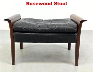 Lot 299 Vatne Mobler Black Leather Rosewood Stool