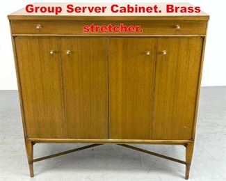 Lot 307 PAUL MCCOBB Calvin Group Server Cabinet. Brass stretcher.