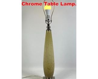 Lot 308 Contemporary Glass and Chrome Table Lamp. 