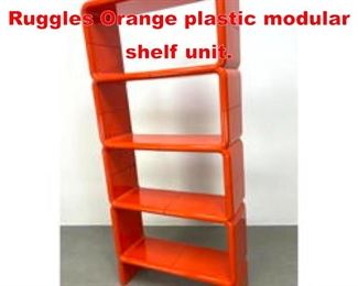 Lot 311 UMBO Kay Leroy Ruggles Orange plastic modular shelf unit. 