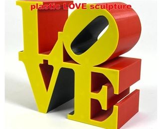 Lot 313 Robert Indiana Style plastic LOVE sculpture