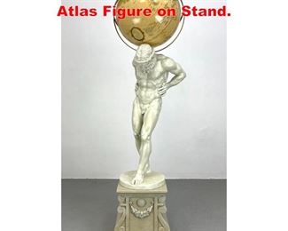 Lot 319 World Globe On Plastic Atlas Figure on Stand.