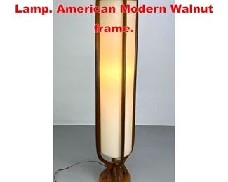Lot 352 Modline Style Tall Floor Lamp. American Modern Walnut frame. 
