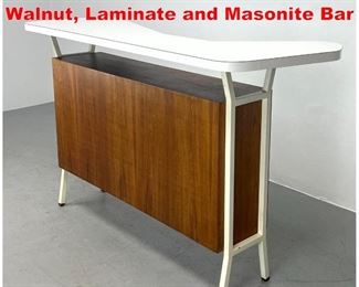 Lot 363 50s Modern Biomorphic Walnut, Laminate and Masonite Bar