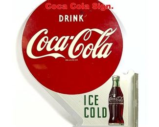Lot 383 1955 Double Sided Flange Coca Cola Sign. 