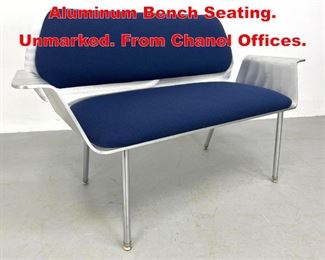 Lot 430 Industrial Modern Heavy Aluminum Bench Seating. Unmarked. From Chanel Offices. 