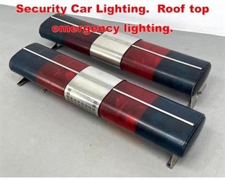 Lot 473 2pc AERODYNIC Police or Security Car Lighting. Roof top emergency lighting. 