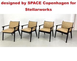 Lot 484 Set 4 Ren dining chair designed by SPACE Copenhagen for Stellarworks