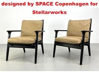 Lot 486 Pair Ren Lounge Chairs. designed by SPACE Copenhagen for Stellarworks