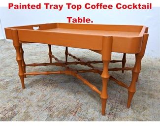 Lot 535 Decorator Baker Style Painted Tray Top Coffee Cocktail Table. 