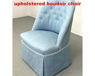 Lot 537 Light blue Linen upholstered boudoir chair