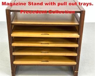Lot 558 Ed Wormley for Drexel Magazine Stand with pull out trays. Precedent Collection