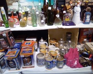 Vintage Bottles and Steins