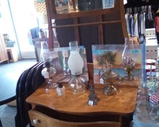 Antique Wash Stand with Mirror