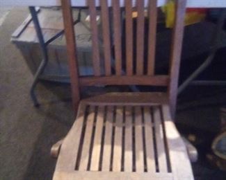 Vintage Folding Wood Chair