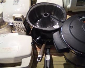 Pans and George Foreman's Grilling Machne