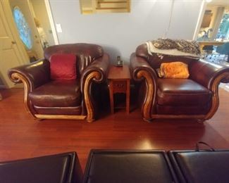 Jordan's Furniture leather chairs $100 each