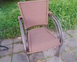 Stack of four patio chairs only $40 for the set