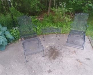 Three-piece Woodard wrought iron patio furniture sets only $200 for all