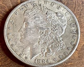 1884 Silver Morgan Dollar Coin