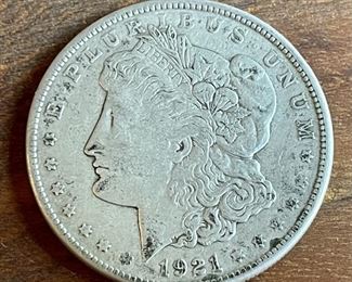 1921 Silver Morgan Dollar Coin