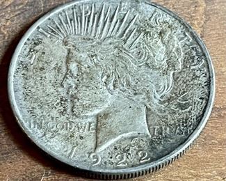 1922 Liberty Silver Dollar Coin
