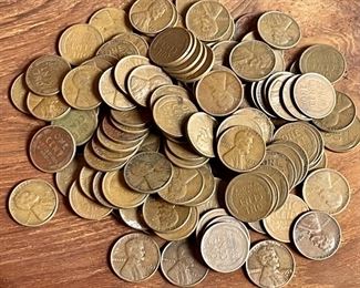 Small Collection Of Wheat Back Pennies