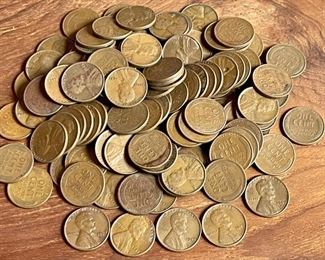 Small Collection Of Wheat Pennies